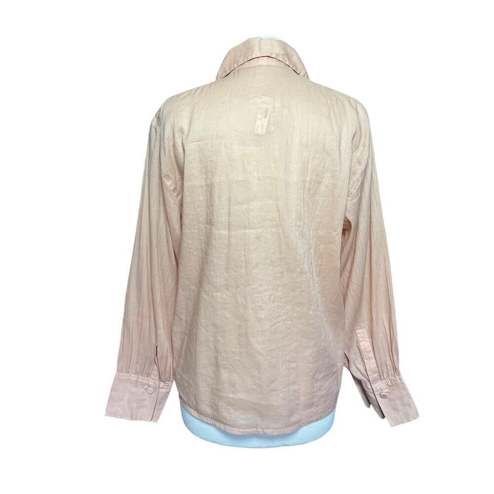 NWT MADEWELL Women’s Antique Coral Utility Pocket Button Front Top - Picture 2 of 4